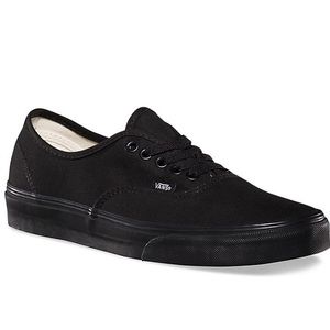 Authentic Black Vans Shoes (Unisex)